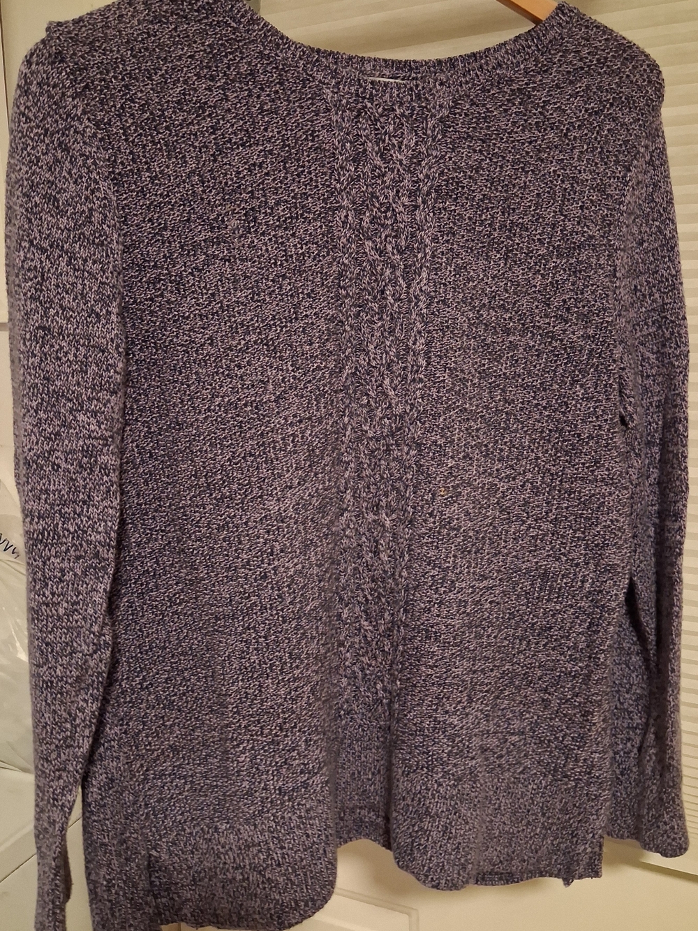 Karen Scott Lavender Marled Scoop-Neck Pullover